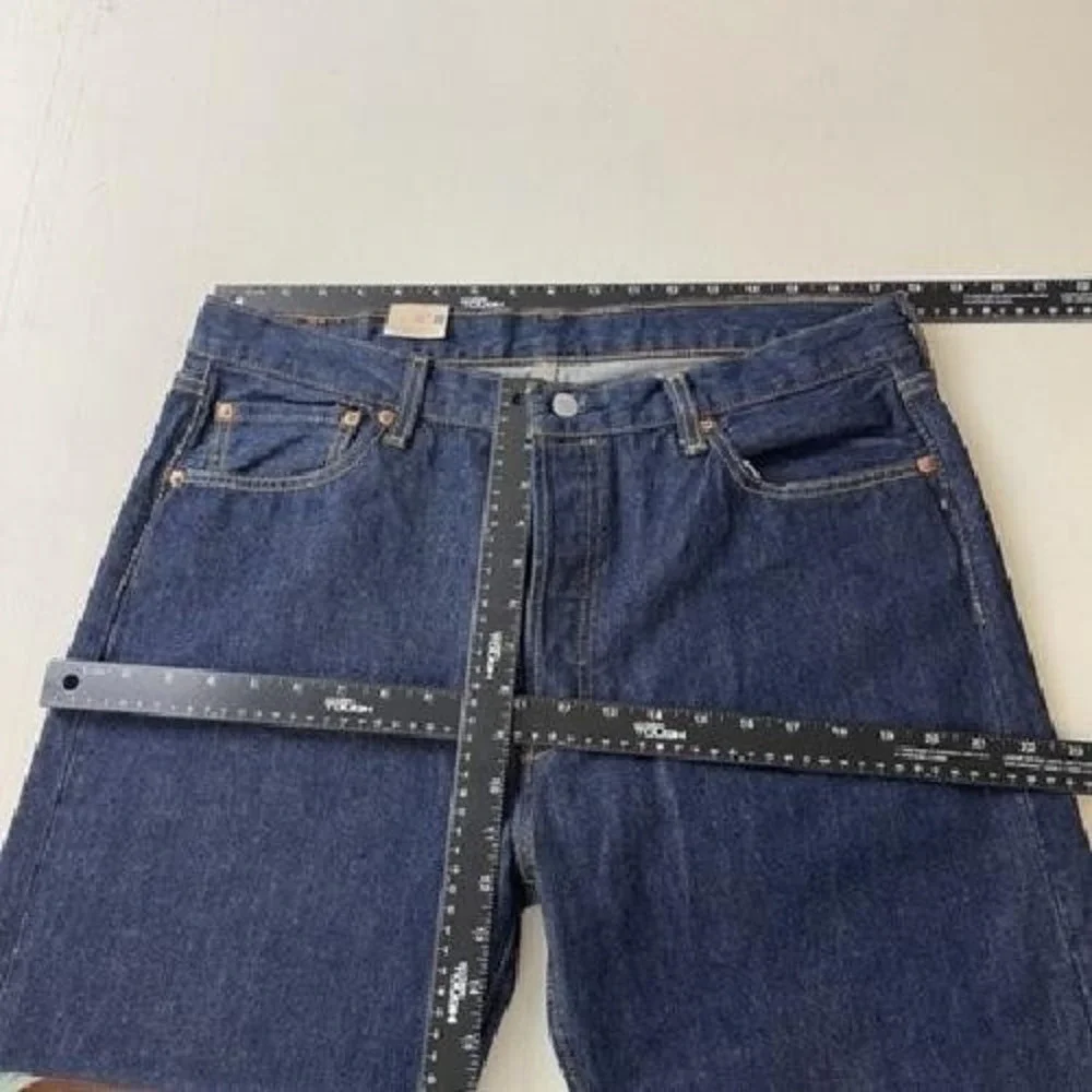 Levis 501 Jeans Mens 36x34 Blue Original Fit Straight Dark Wash Denim Grunge 90s